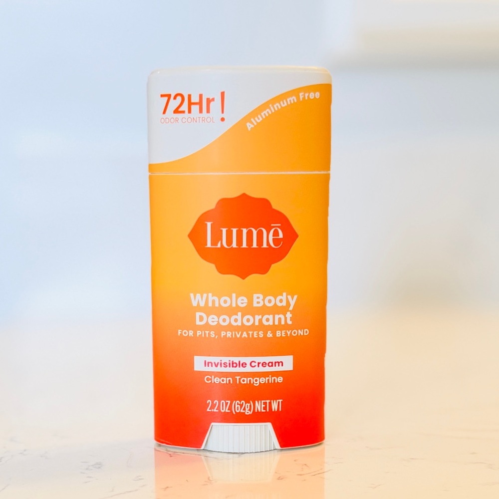 Lume Deodorant Invisible Cream Clean Tangerine Scent Whole Body Stick 2.2oz New